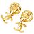 Orecchini Chanel Coco Mark Vintage Swing D'oro - vista 3