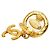 Orecchini Chanel Coco Mark Vintage Swing D'oro - vista 4