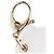 Charm per borsa logo Chanel Coco Mark Argento Rosa Blu - vista 3