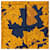 Sciarpa in seta blu navy e giallo Chanel  - vista 2