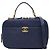 Vanity Borsa a Spalla Chanel Matelassé Coco Mark Chain Blu navy