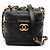 Borsa a Spalla Chanel Matelassé Coco Mark Chain Nero