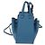 Borsa a mano Mini Hammock in pelle Collaborazione LOEWE Ghibli Navy Gold Auth 192072SM D'oro Blu navy - vista 2