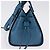 Borsa a mano Mini Hammock in pelle Collaborazione LOEWE Ghibli Navy Gold Auth 192072SM D'oro Blu navy - vista 3