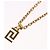 Collana Top Greca VERSACE Metallo Tonalità Oro Auth SW2537A - vista 9