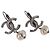 Orecchini CHANEL COCO Mark Pierce Earring metallo Silver CC Auth 189767A Argento