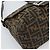 FENDI Zucca Canvas Mamma Baguette Shoulder Bag Marrone Nero Autentico BA14486V - vista 14