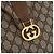 Borsa a tracolla GUCCI GG Supreme Web Sherry Line PVC Beige Oro Auth 191908 D'oro - vista 17