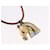 Hermès Collana HERMES Shuval in pelle marrone Auth bs36204  - vista 3