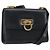 Borsa a tracolla Salvatore Ferragamo Gancini in pelle blu navy e oro Auth BA14387 D'oro