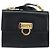 Borsa a tracolla Salvatore Ferragamo Gancini in pelle blu navy e oro Auth BA14387 D'oro - vista 13