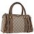 Borsa GUCCI GG Plus Supreme in PVC Beige Oro Auth gh2146 D'oro