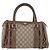 Borsa GUCCI GG Plus Supreme in PVC Beige Oro Auth gh2146 D'oro - vista 13
