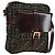 FENDI Zucca Canvas Schultertasche Braun Schwarz Authentisch ep15102A