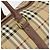 Borsa Boston Burberrys Nova Check PVC Beige Oro Auth 188601 D'oro - vista 10