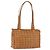Bolsa Tote MCM Vicetos Logogram em PVC e couro marrom com detalhes dourados Auth BA14482A