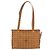 Bolsa Tote MCM Vicetos Logogram em PVC e couro marrom com detalhes dourados Auth BA14482A - vista 13