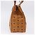 Bolsa Tote MCM Vicetos Logogram em PVC e couro marrom com detalhes dourados Auth BA14482A - vista 4