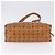 Bolsa Tote MCM Vicetos Logogram em PVC e couro marrom com detalhes dourados Auth BA14482A - vista 5