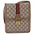 Borsa a Spalla GUCCI GG Supreme Web Sherry Line PVC Beige Oro Auth bs36095 D'oro - vista 13