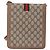 Borsa a Spalla GUCCI GG Supreme Web Sherry Line PVC Beige Oro Auth bs36095 D'oro - vista 2
