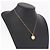 Collana SAINT LAURENT Initials Cointop Metal Gold Tone Auth SW2536 - vista 14
