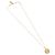 Collana SAINT LAURENT Initials Cointop Metal Gold Tone Auth SW2536 - vista 2