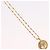 Collana SAINT LAURENT Initials Cointop Metal Gold Tone Auth SW2536 - vista 4