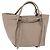 Céline CELINE Big Bag Small Hand Bag Pelle Grigio Argento Auth bs36059M Marrone