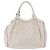 GUCCI GG Canvas Guccissima Tote Bag Leder Weiß Silber 211944 Auth ka5249 - Ansicht 2