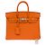 Hermès Borsa HERMES Birkin 25 in Pelle Arancione - 103752 - vista 3