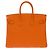 Hermès Borsa HERMES Birkin 25 in Pelle Arancione - 103752 - vista 4