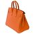Hermès Borsa HERMES Birkin 25 in Pelle Arancione - 103752 - vista 6
