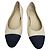 Ballerine bicolore Chanel con tacco impreziosito da perle Nero Beige