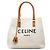 Céline Celine New Horizontal Tote Bag Braun Weiß