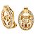 Orecchini a clip Christian Dior placcati oro e strass D'oro