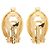 Orecchini a clip Christian Dior placcati oro e strass D'oro - vista 3