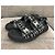 Chanel Sandali in Tweed Logo CC Nero Bianco - vista 4