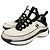 Sneakers Chanel CC Logo in pelle e camoscio Nero Bianco Beige