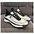 Sneakers Chanel CC Logo in pelle e camoscio Nero Bianco Beige - vista 3