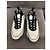 Sneakers Chanel CC Logo in pelle e camoscio Nero Bianco Beige - vista 4