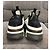Sneakers Chanel CC Logo in pelle e camoscio Nero Bianco Beige - vista 8