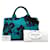 Borsa a mano con placca logo Triangle Prada Blu Blu navy - vista 6