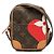 Piccola borsa a tracolla a cuore Louis Vuitton Monogram Game On Panam Marrone Rosso
