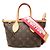 Borsa a Spalla Louis Vuitton Monogram Neverfull BB Marrone Rosa