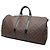 Louis Vuitton Monogram Macassar Keepall Bandoulière 55 Marrone Nero - vista 2