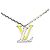 Collana con pendente a catena LV Colors Louis Vuitton Argento Bianco Giallo