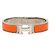 Hermès Pulsera Bangle Click H PM Hermes Plata Naranja Crudo