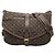 Borsa a tracolla Louis Vuitton Monogram Mini Lin Saumur 30 Marrone scuro
