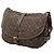 Borsa a tracolla Louis Vuitton Monogram Mini Lin Saumur 30 Marrone scuro - vista 2